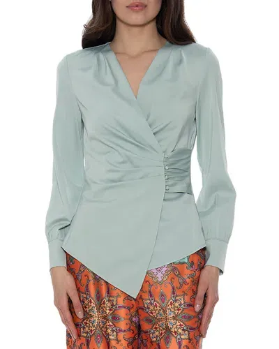 Gracia Satin Blouse In Mint