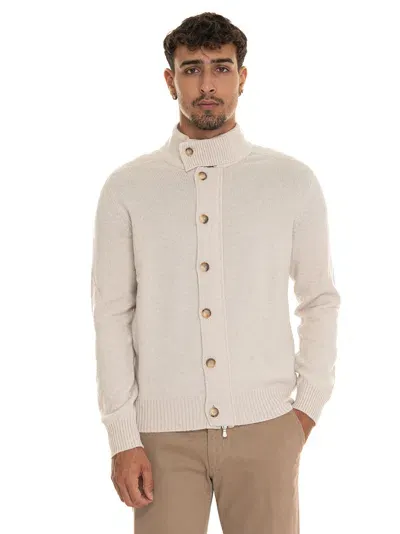 Gran Sasso Cardigan With Buttons In Milk