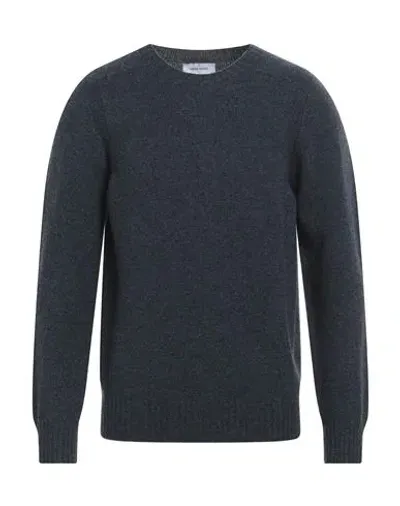 Gran Sasso Man Sweater Midnight Blue Size 40 Virgin Wool