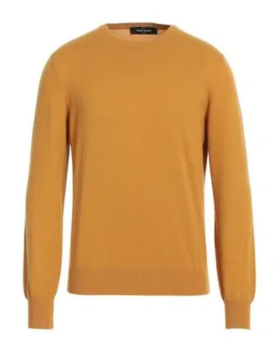 Gran Sasso Man Sweater Ocher Size 46 Cashmere In Yellow