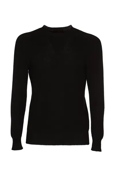 Gran Sasso Rib Knit Sweater In Multicolor