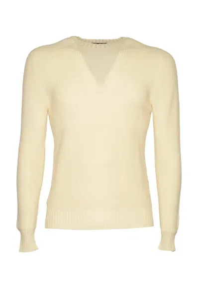 Gran Sasso Ribbed Neck Sweater In Yellow