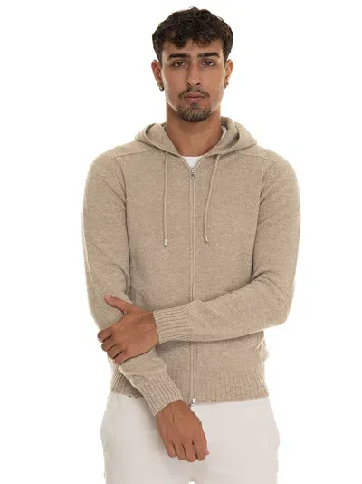 Gran Sasso Sweatshirt With Hood In Beige