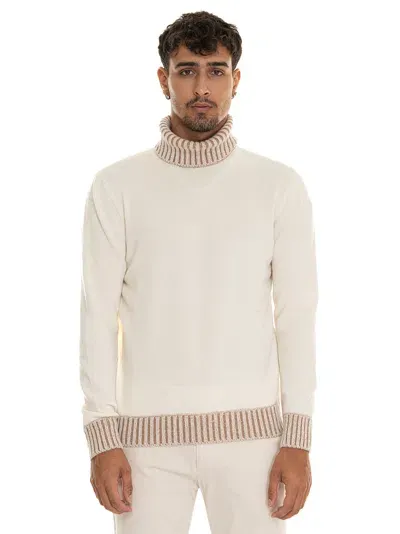 Gran Sasso Turtleneck Pullover In Milk