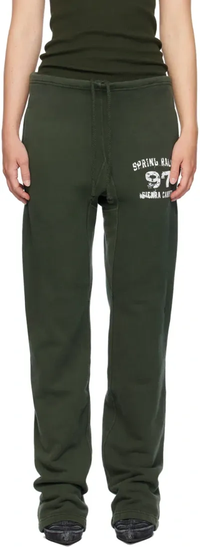 Greg Ross Ssense Exclusive Green Sweatpants