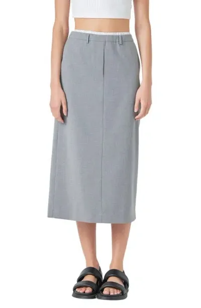 Grey Lab Boxer Waist Skirt