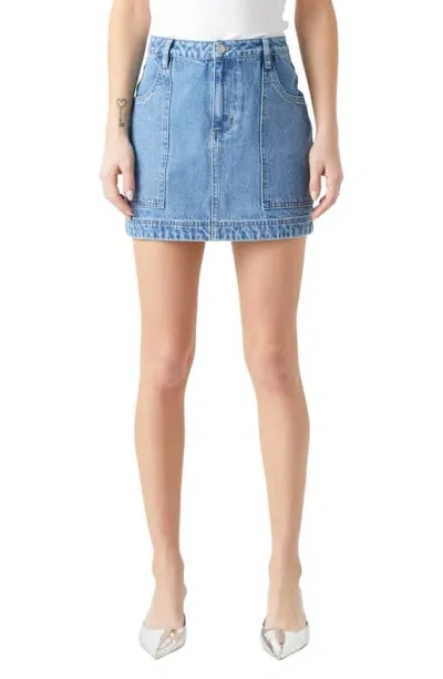 Grey Lab Denim Miniskirt