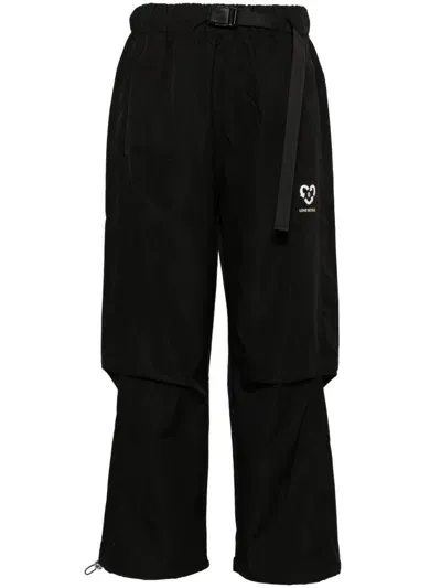 Ground Zero Belted Straight-leg Cargo Pants In Black