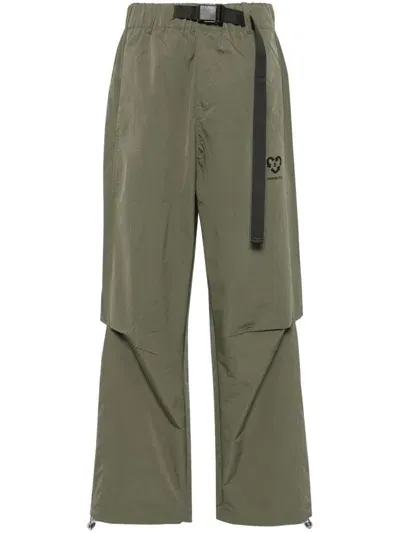 Ground Zero Belted Straight-leg Cargo Pants In Green