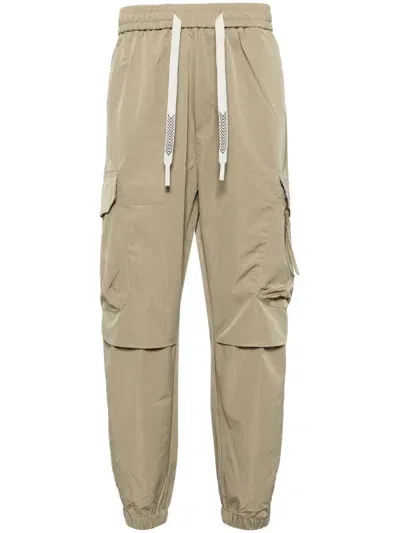 Ground Zero Crinkled Cargo Pants In Brown