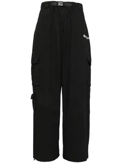 Ground Zero Elasticated Waistband Cargo Pants In Black