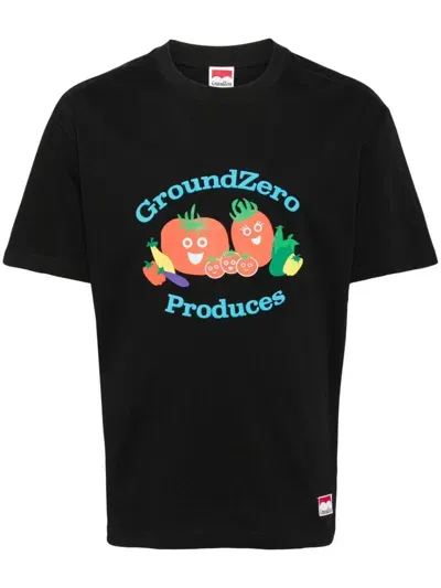 Ground Zero T-shirt Mit Grafischem Print In Schwarz