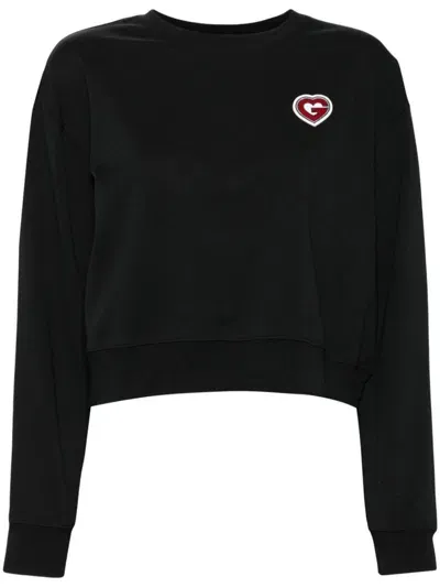 Ground Zero Logo-patch Cotton Sweatshirt In Black