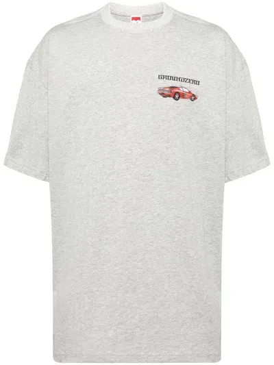 Ground Zero Logo-print Cotton T-shirt In Grey