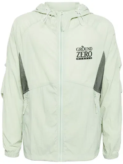 Ground Zero Logo-print Lightweight Jacket In 绿色