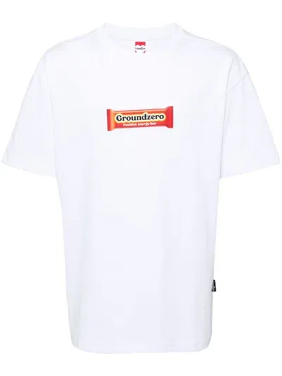 Ground Zero Logo-print T-shirt In White