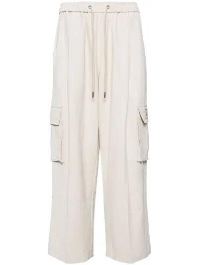 Ground Zero Wide Leg Cargo Pants In Neutrals