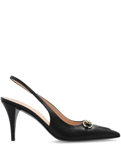 Gucci 100mm Slingback Pumps In Schwarz