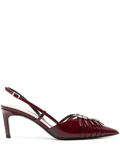 Gucci 75mm Regent Singback Pumps In Red