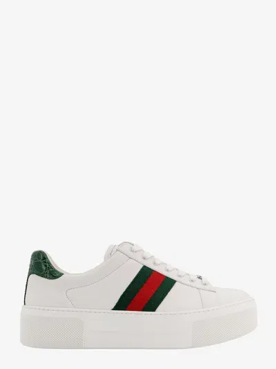 Gucci 30mm  Ace Leather Sneakers In White