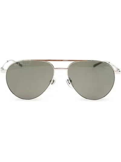 Gucci Aviator-frame Sunglasses In Gold