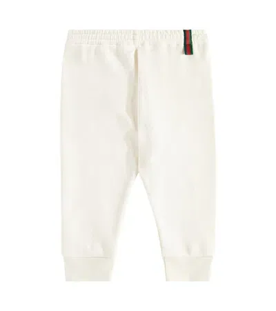 Gucci Baby Cotton Sweatpants In White