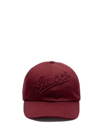 Gucci Baseball Cap In Red