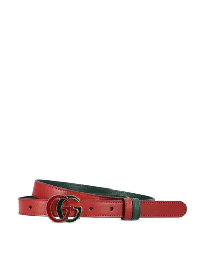 Gucci Belts In Red/green/red Green