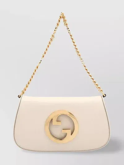 Gucci Blondie Chain Strap Shoulder Bag In White