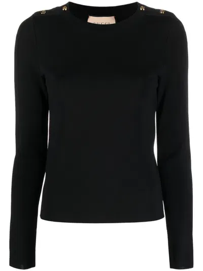 Gucci Black Buttoned-shoulder Sweater