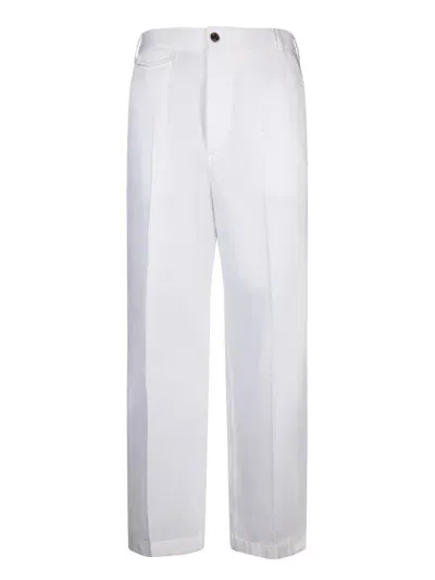 Gucci Chino White Trousers In Stamp White/mix