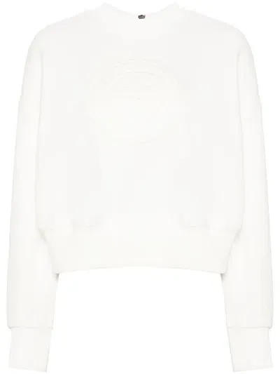 Gucci Cruise Logo Cotton Sweatshirt In White