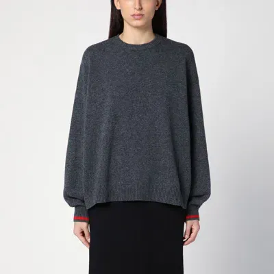 Gucci Dark Grey Wool And Cashmere Jumper In Black