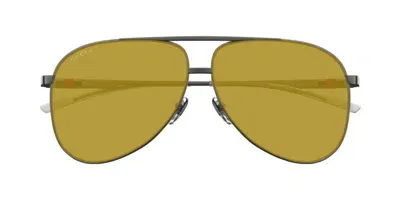 Gucci Eyewear Aviator Frame Sunglasses In Grey