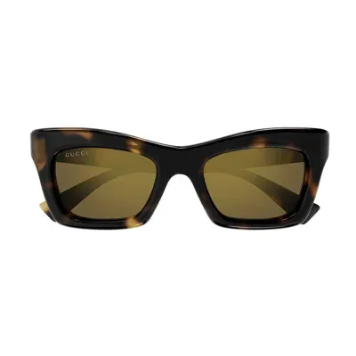 Gucci Eyewear Cat Eye Frame Sunglasses In Brown