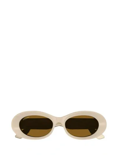 Gucci Eyewear Oval Frame Sunglasses In Multi