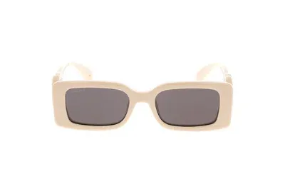 Gucci Eyewear Rectangle Frame Sunglasses In Beige