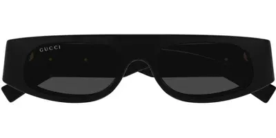 Gucci Eyewear Rectangle Frame Sunglasses In Black