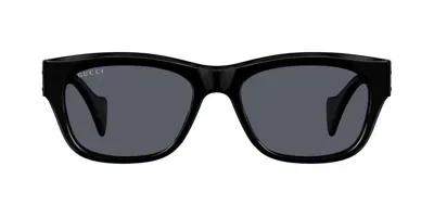 Gucci Eyewear Rectangle Frame Sunglasses In Black