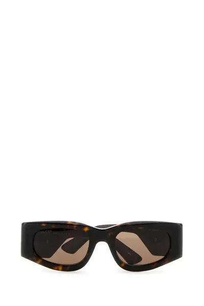 Gucci Eyewear Rectangle Frame Sunglasses In Multi