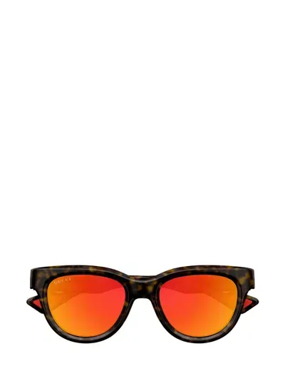 Gucci Eyewear Rectangle Frame Sunglasses In Multi