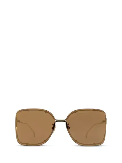 Gucci Eyewear Sunglasses In Gold