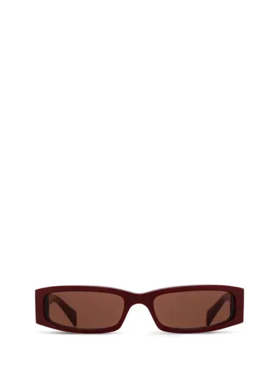 Gucci Rectangular Sunglasses In Red