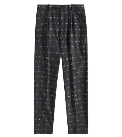 Gucci Kids' Flanel Wool-blend Pants In Multicoloured