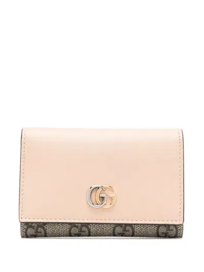 Gucci Gg Marmont Card Holder In Nude