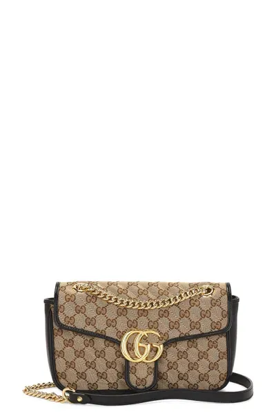 Gucci Gg Marmont Chain Shoulder Bag In Beige