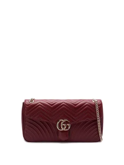 Gucci `gg Marmont` Crossbody Bag In Red