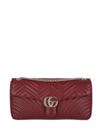 Gucci Gg Marmont Shoulder Bag In Red