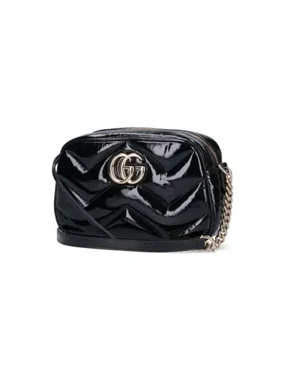 Gucci Gg Marmont Small Shoulder Bag In Black