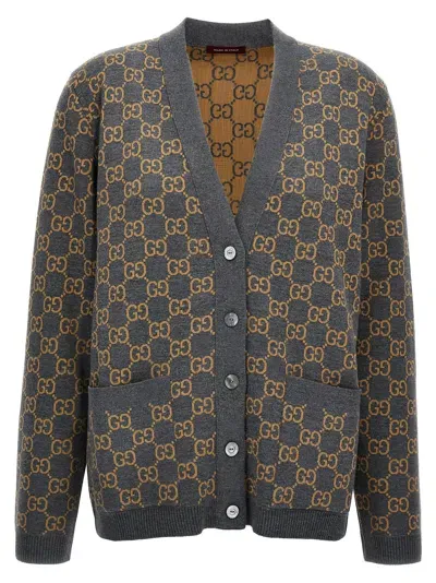 Gucci Gg Reversible Cardigan In Multicolor